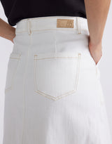 Stevie Denim Skirt - White