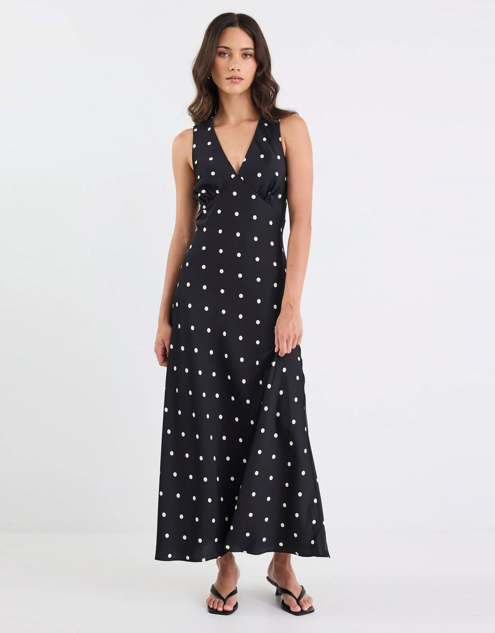 stories-be-told-aston-maxi-dress-black-large-polka-dot-womens-clothing