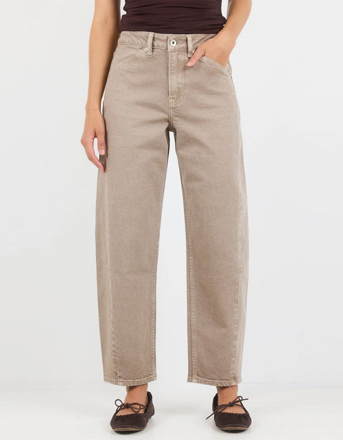 Idolise Stretch Soft Barrel Jean - Taupe