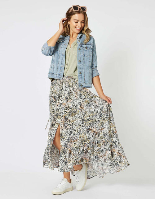 Wild Fields Autumn Floral Maxi Skirt Grace And Lace