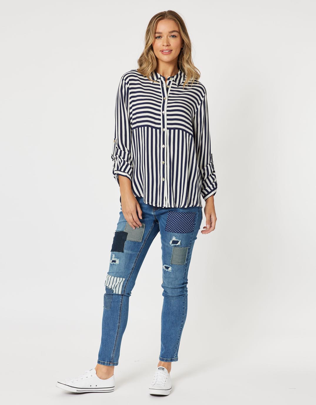 threadz-tina-stripe-shirt-navy-white-womens-clothing