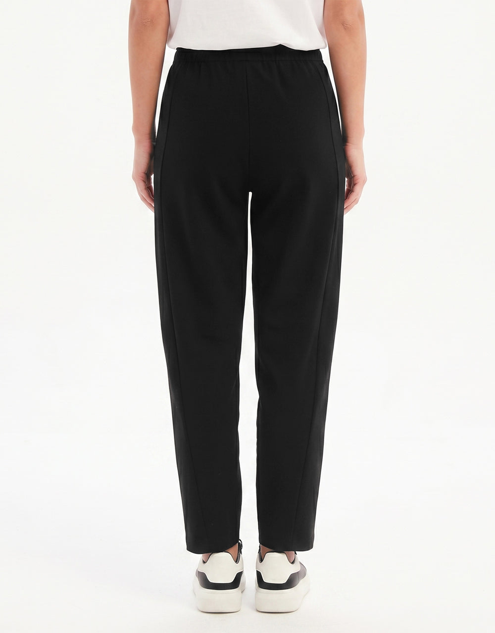 Barrel Leg Lounge Pant - Black / Cream Stripe