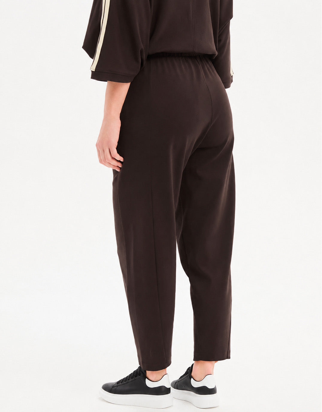Barrel Leg Lounge Pant - Chocolate / Cream Stripe