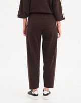 Barrel Leg Lounge Pant - Chocolate / Cream Stripe