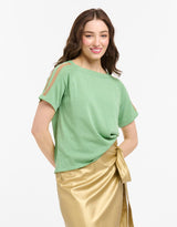 urban-luxury-lurex-shoulder-sweater-green-rose-gold-womens-clothing