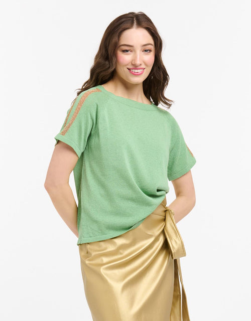 urban-luxury-lurex-shoulder-sweater-green-rose-gold-womens-clothing