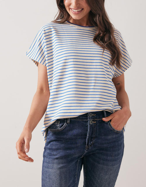 urban-luxury-striped-crew-neck-top-cream-royal-blue-womens-clothing