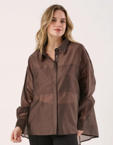 Val Oversized Shirt - Chocolate