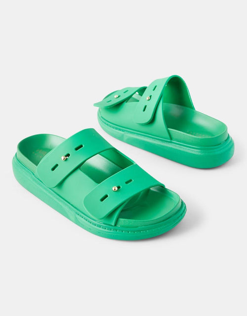 Walnut Melbourne - Tori Slide - Emerald - White & Co Living Shoes