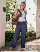 Cali Tank Top - Navy/White Stripe