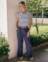 Chicago Linen Pant - Navy