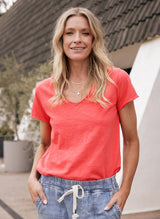 Original V Neck T-Shirt - Poppy