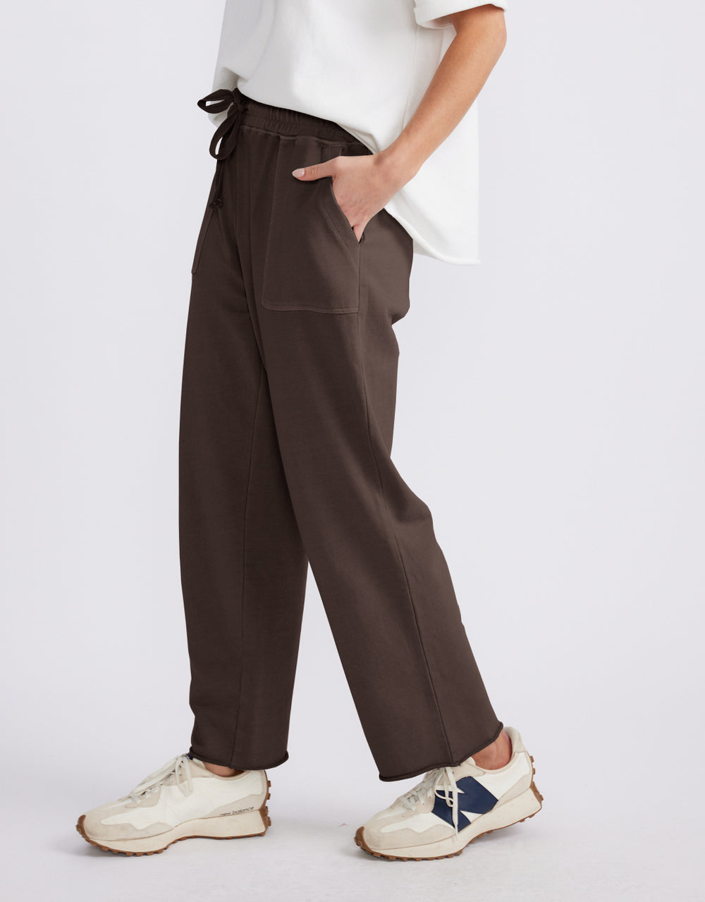 Raw Edge Lounge Pant - Washed Chocolate