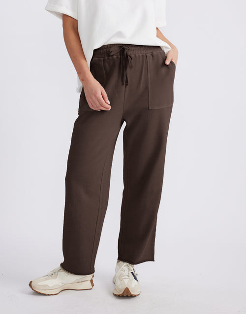 Raw Edge Lounge Pant - Washed Chocolate