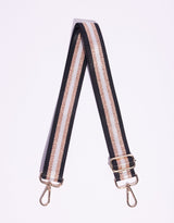 Bag Strap Stripe - Black/Bronze/White Stripe