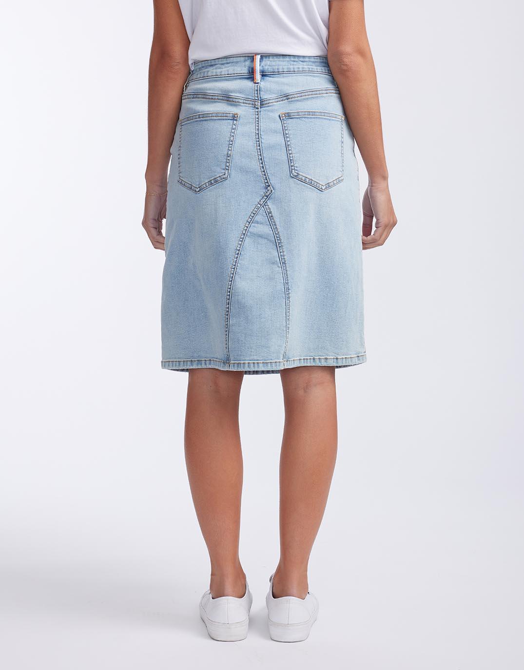 Denim skirt light wash sale