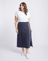 White & Co. - Off-Duty Trim Skirt - Navy - White & Co Living Skirts