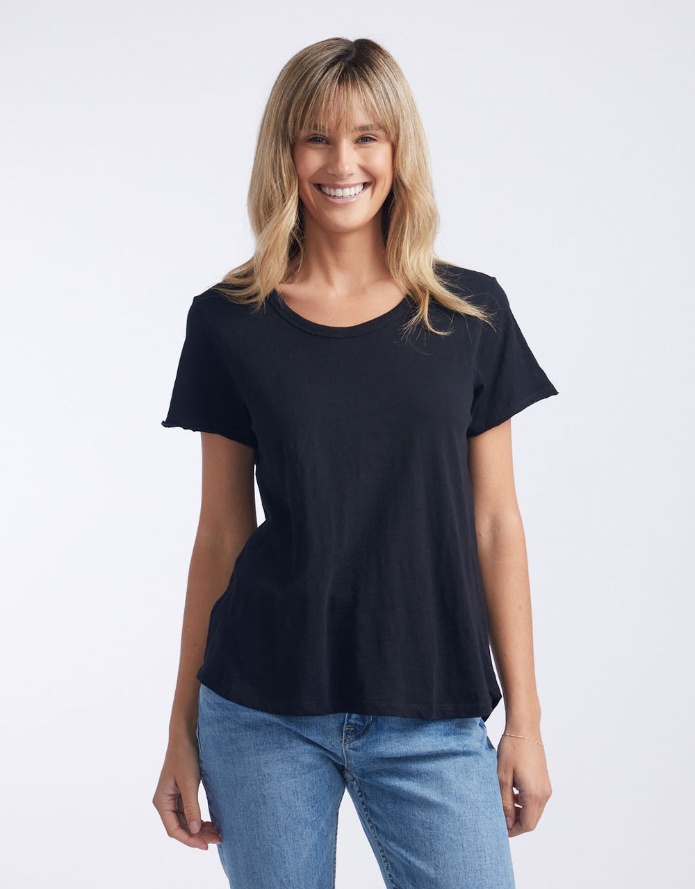 White & Co. - Original Round Neck T-Shirt - Black - White & Co Living Tees & Tanks