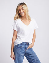 White & Co. - Original V Neck T-Shirt - White - White & Co Living Tops