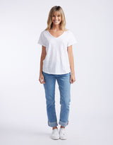 White & Co. - Original V Neck T-Shirt - White - White & Co Living Tops