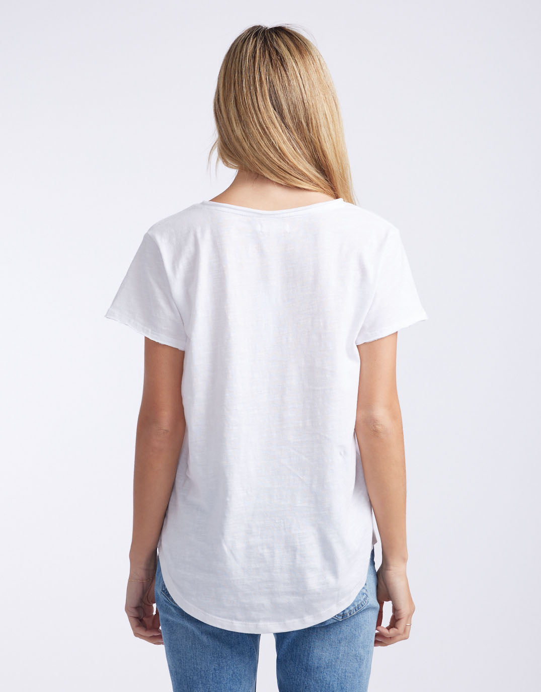 White & Co. - Original V Neck T-Shirt - White - White & Co Living Tops