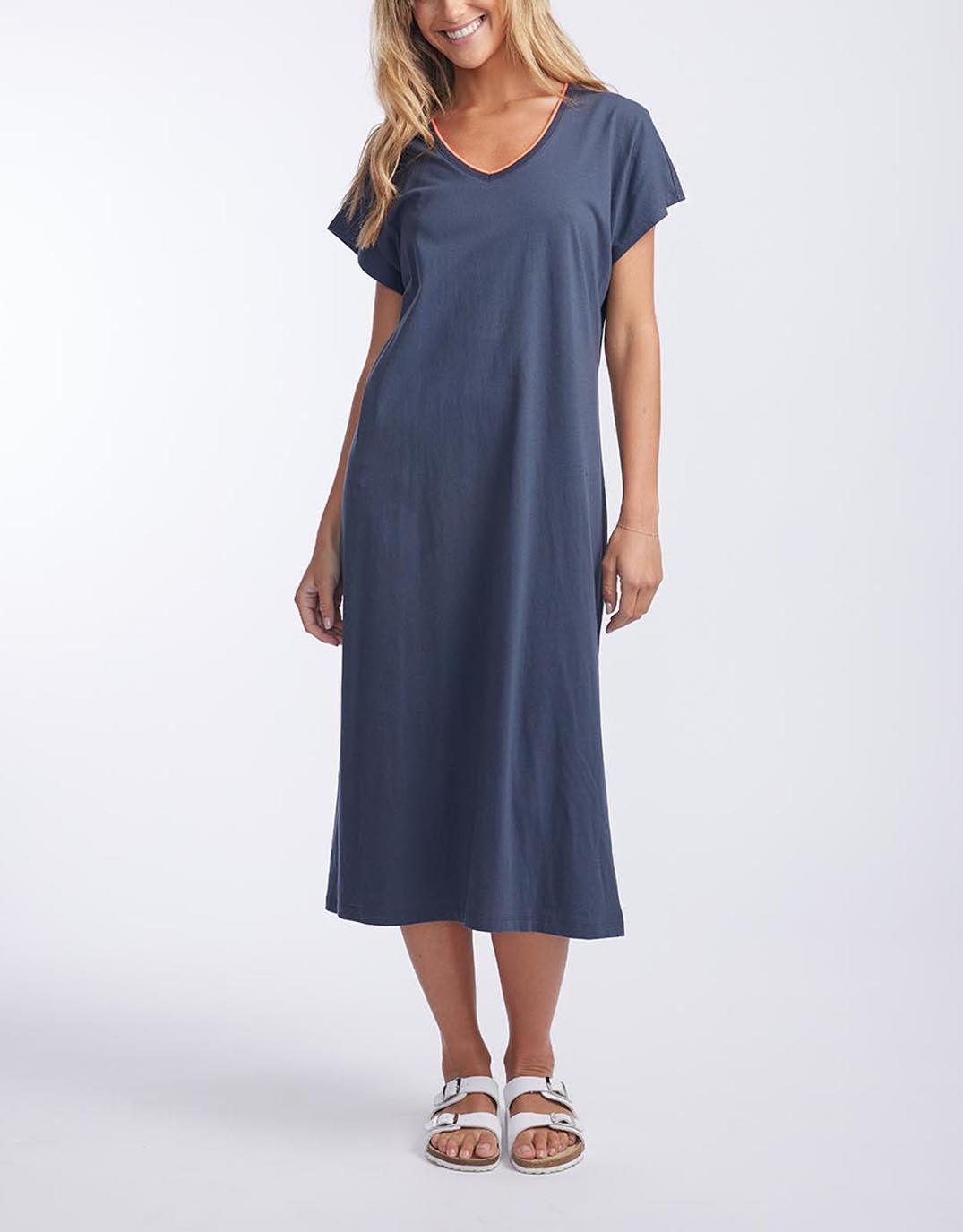 Buy St. Lucia T-Shirt Dress - Navy White & Co. for Sale Online ...