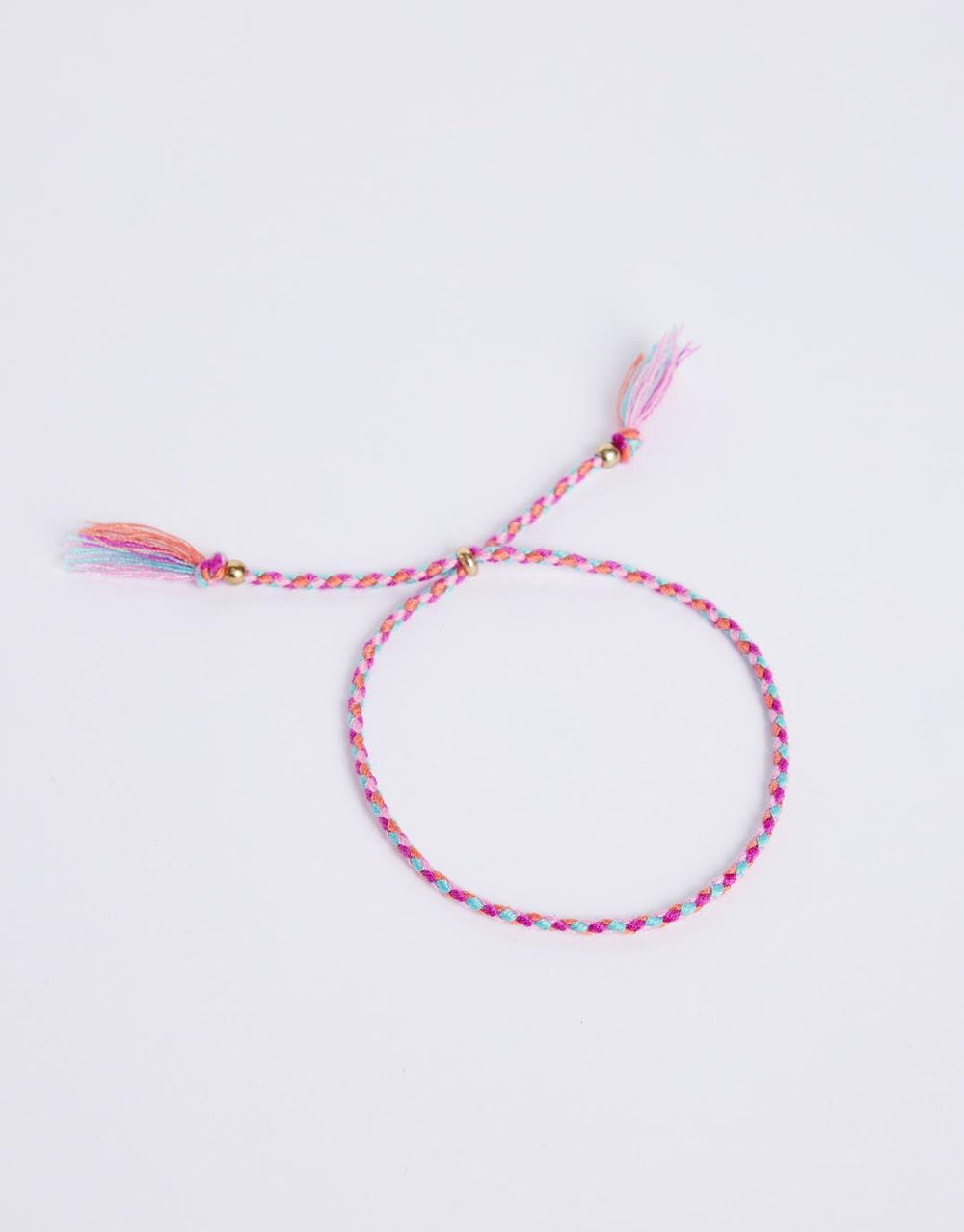 White & Co. - Thin Braided Bracelet - Pink - White & Co Living Accessories