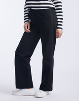 Timeless Straight Leg Ponte Pant - Black On Black