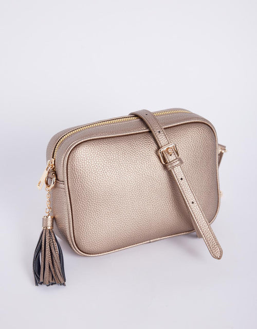 Zoe Crossbody Bag - Gold/Natural Lurex Stripe