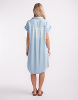 Amber Vintage Denim Dress - Light Wash
