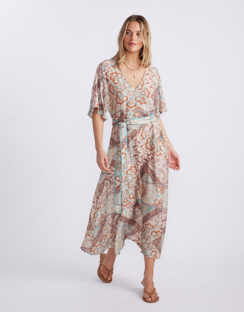 Among The Vines Midi Dress - Shoreline Paisley