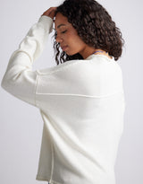 Biarritz Raw Edge Knit - White