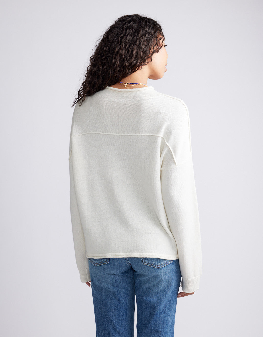 Biarritz Raw Edge Knit - White