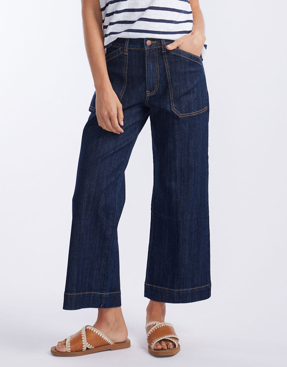 Catalina Cropped Wide Leg Jean Indigo White Co For Sale Online catalina-cropped-wide-leg-jean-indigo-white-co-for-sale-online