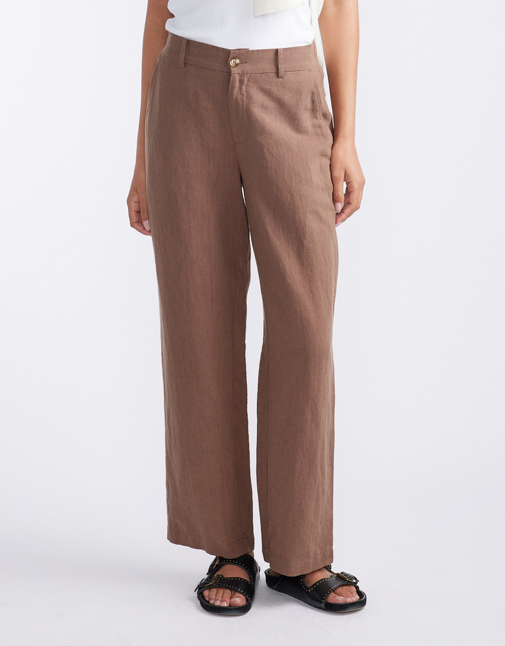 Chicago Linen Pant - Chocolate