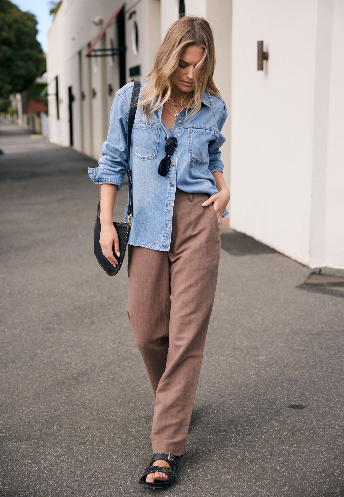 Chicago Linen Pant - Chocolate