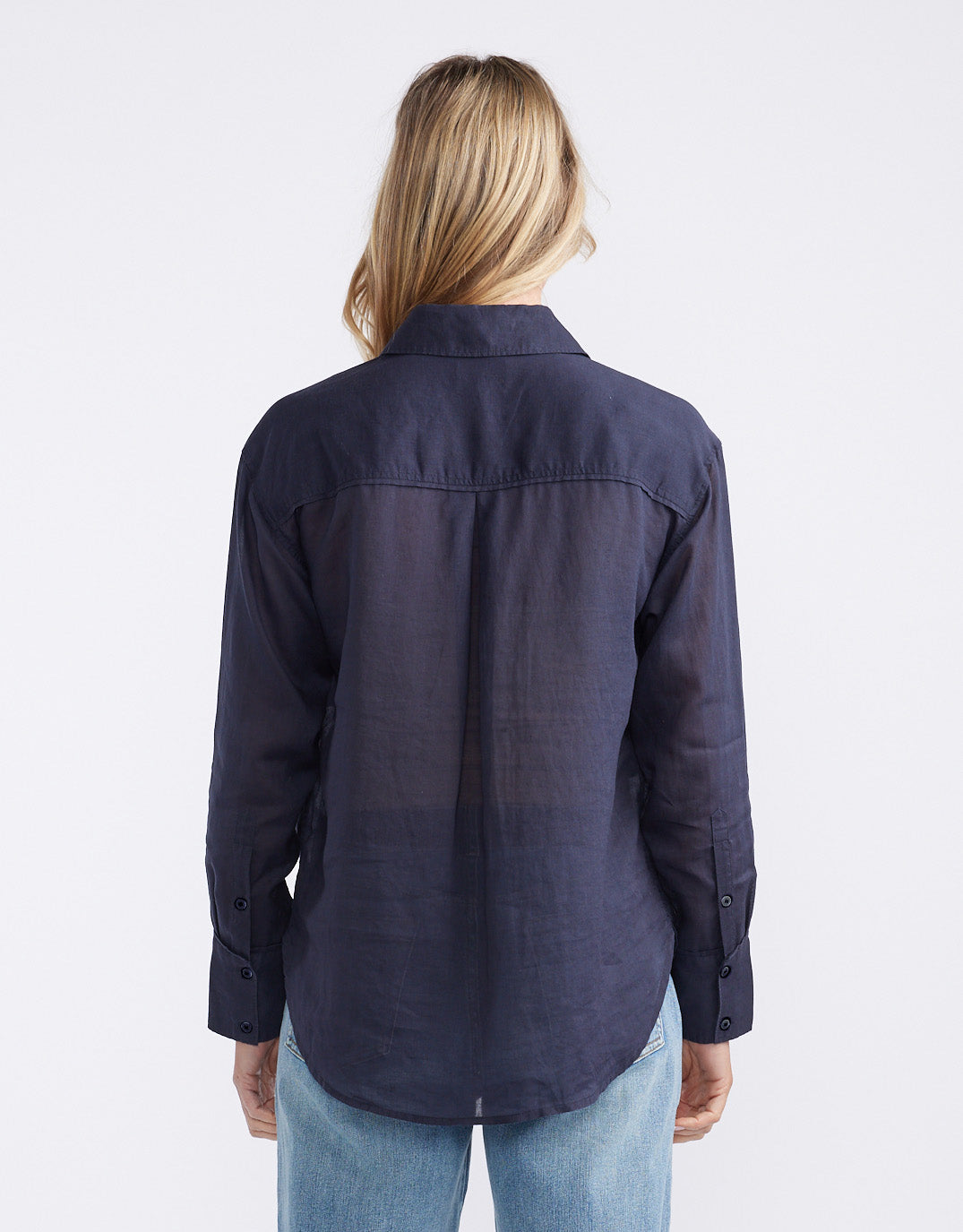 Chloe Panel Shirt - Navy