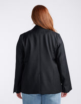 Classic Wool Blazer - Black