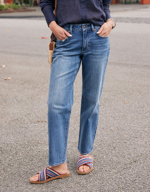 Elodie Straight Leg Jean - Mid Wash