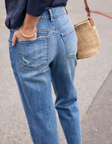 Elodie Straight Leg Jean - Mid Wash