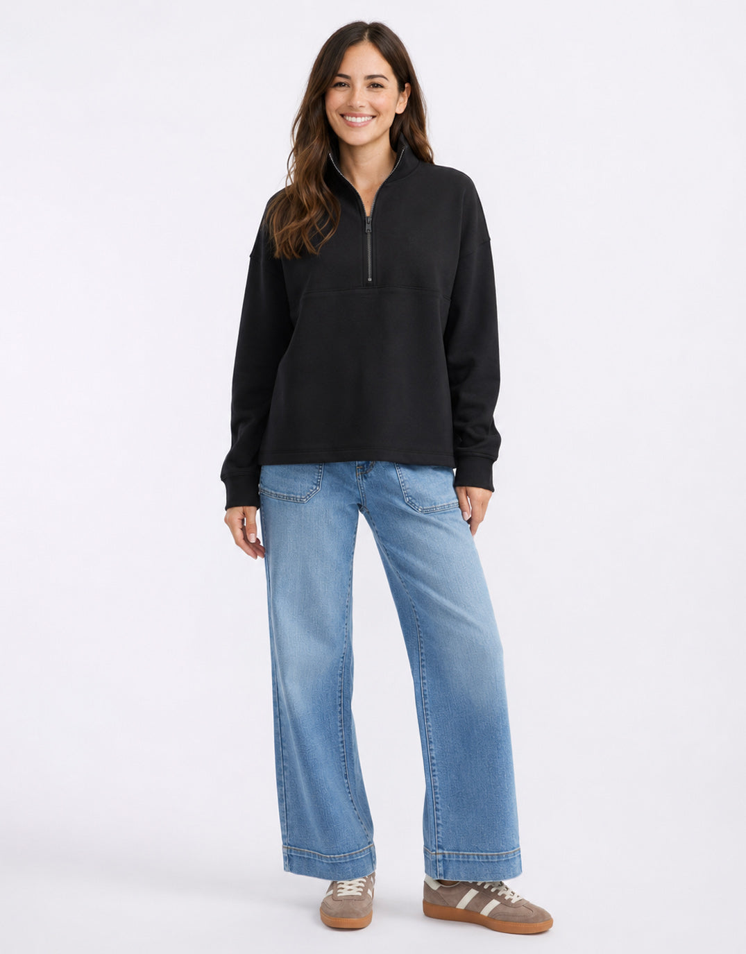 Escape Super Soft Half Zip Top - Black