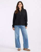 Escape Super Soft Half Zip Top - Black