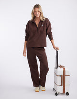 white-co-escape-super-soft-half-zip-top-chocolate-womens-clothing