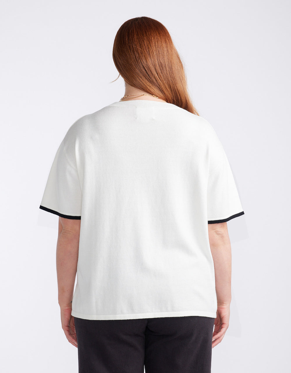 Frenchie Cotton Cashmere Tee - White