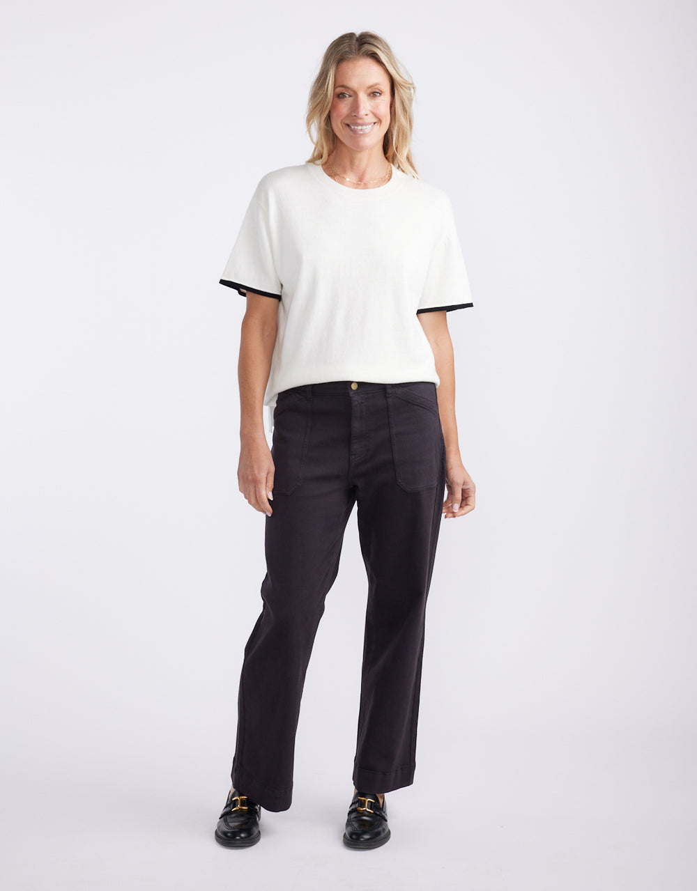 Frenchie Cotton Cashmere Tee - White