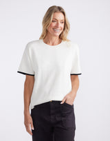 Frenchie Cotton Cashmere Tee - White