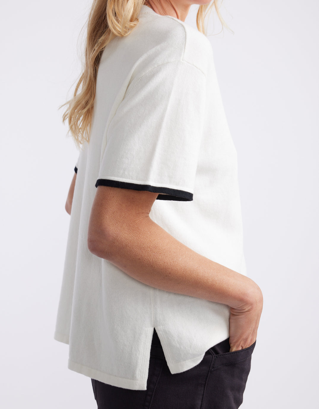 Frenchie Cotton Cashmere Tee - White