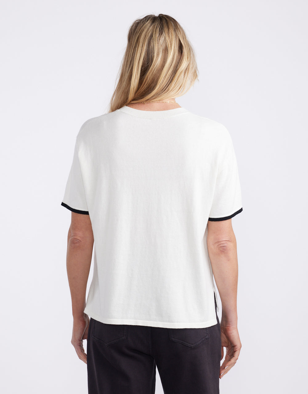 Frenchie Cotton Cashmere Tee - White