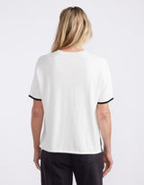 Frenchie Cotton Cashmere Tee - White