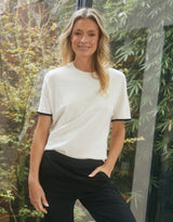 Frenchie Cotton Cashmere Tee - White